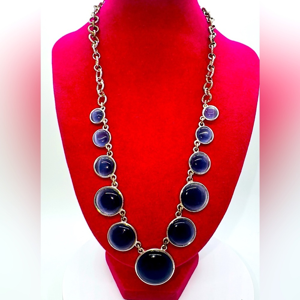 Chaps Ralph Lauren purple glass necklace. Vintage.
